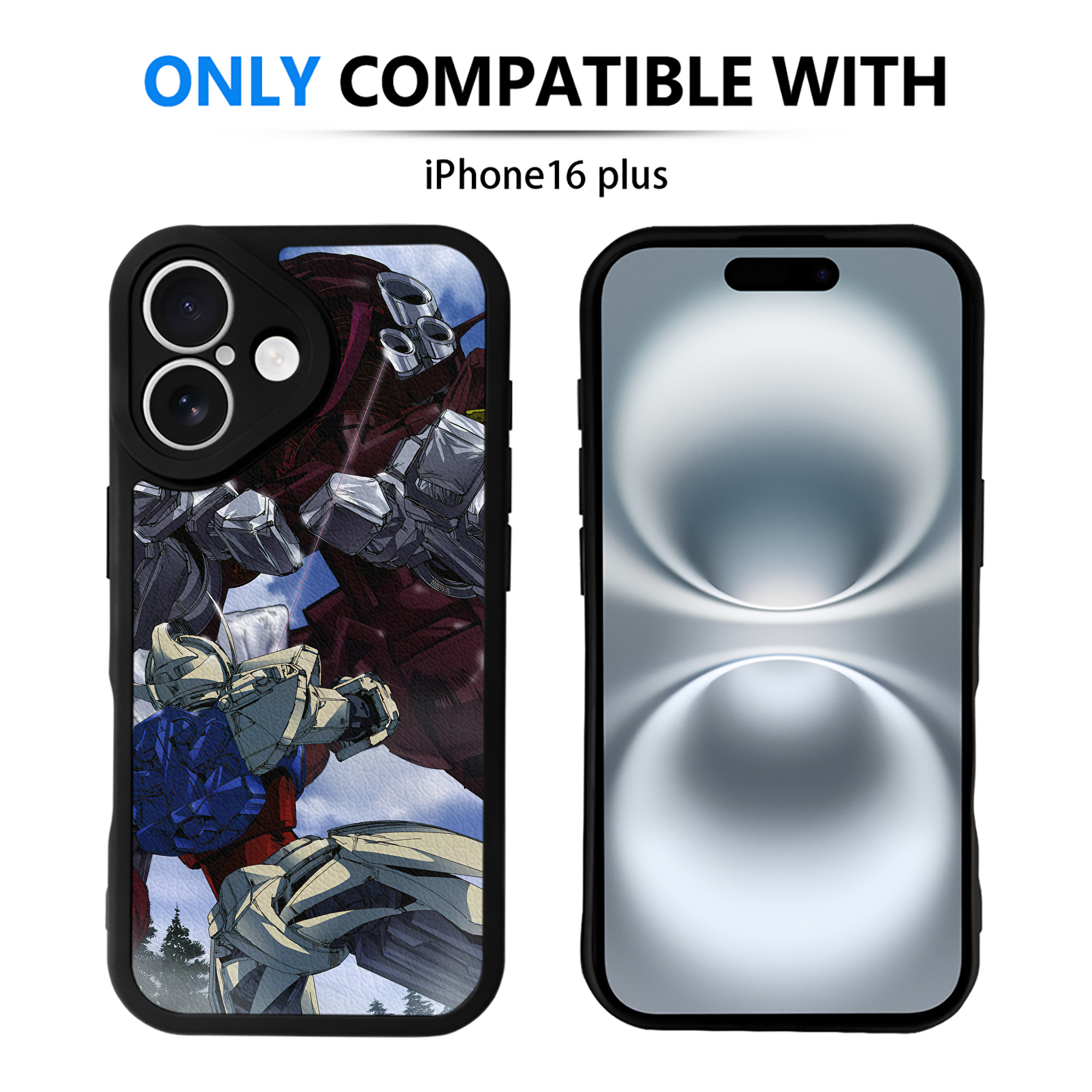 （画像用） 機動戦士ガンダム Mobile Suit Gundam 【iPhone 16シリーズ対応】シリコンスマホケース（レザー調） 材質：シリコン